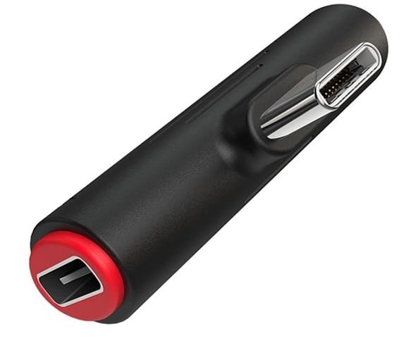 Адаптер Borofone BV8 USB Type-C - USB Type-C + 3.5 мм (M/F+F), чорний (BV8B)