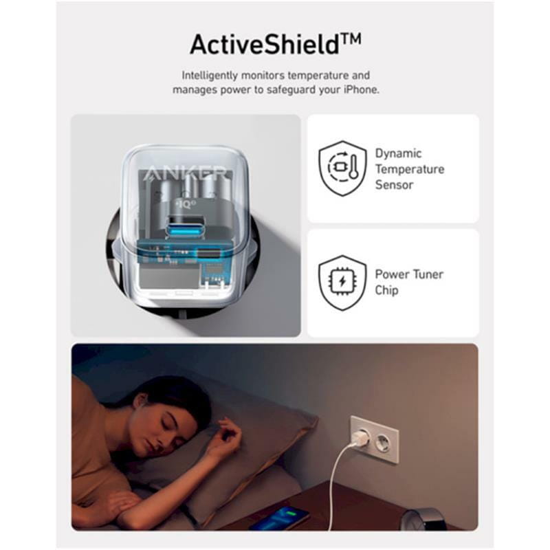 Сетевое зарядное устройство Anker PowerPort 512 Nano White, 20 W USB Type-C (A2346G21)