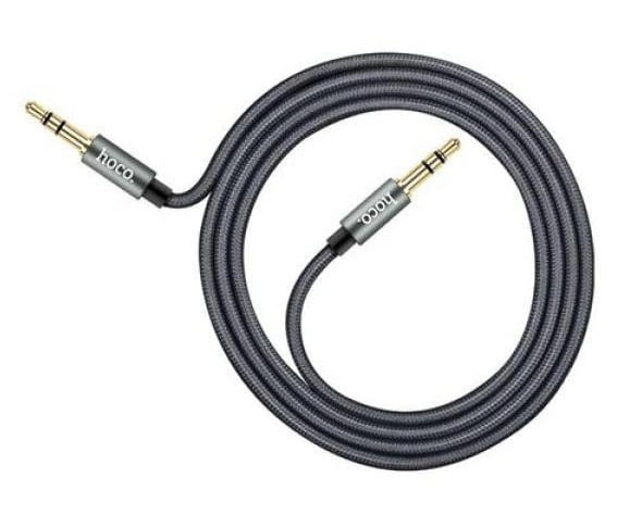 Аудіо-кабель Hoco UPA03 3.5 мм - 3.5 мм (M/M), 1 м, сірий (UPA03G)
