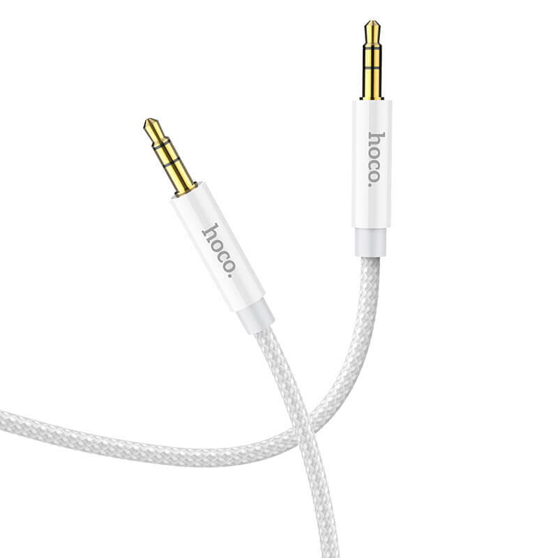 Аудіо-кабель Hoco UPA19 3.5 мм - 3.5 мм (M/M), 1 м, сріблястий (UPA19S)