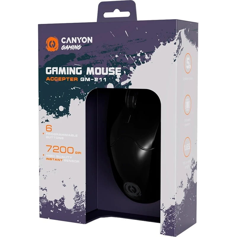 Мышь Canyon Accepter GM-211 USB Black (CND-SGM211)