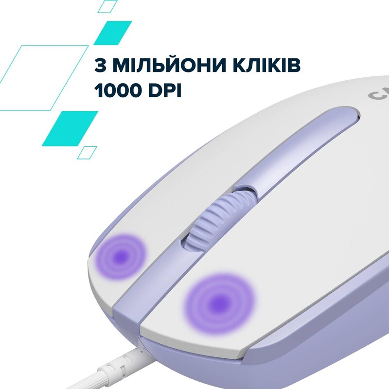 Миша Canyon M-10 USB White Lavender (CNE-CMS10WL)