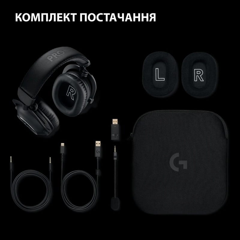 Гарнитура Logitech G Pro X2 Wireless LightSpeed Black (981-001263)