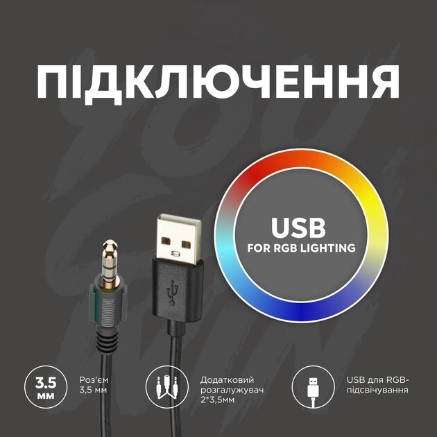 Гарнитура Canyon Darkless GH-9A Gaming 3.5 мм RGB Black (CND-SGHS9A)