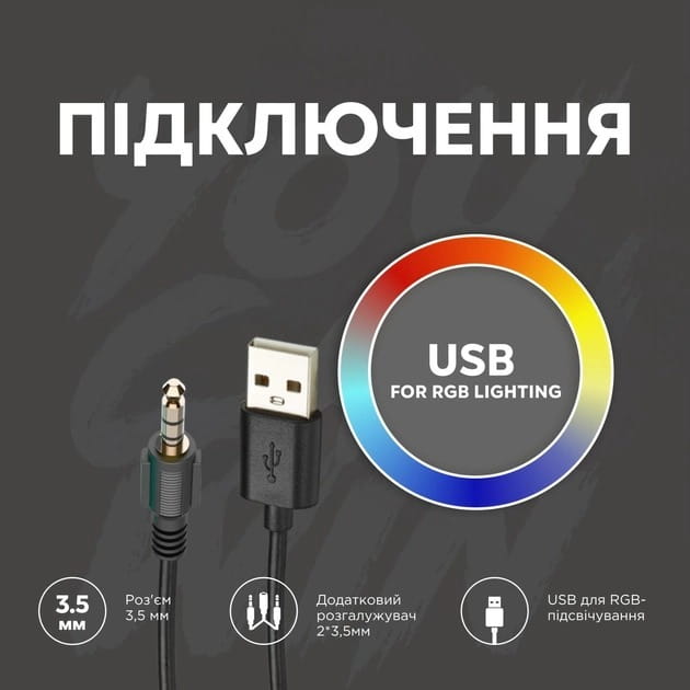 Гарнітура Canyon Darkless GH-9A Gaming 3.5 мм RGB Black (CND-SGHS9A)