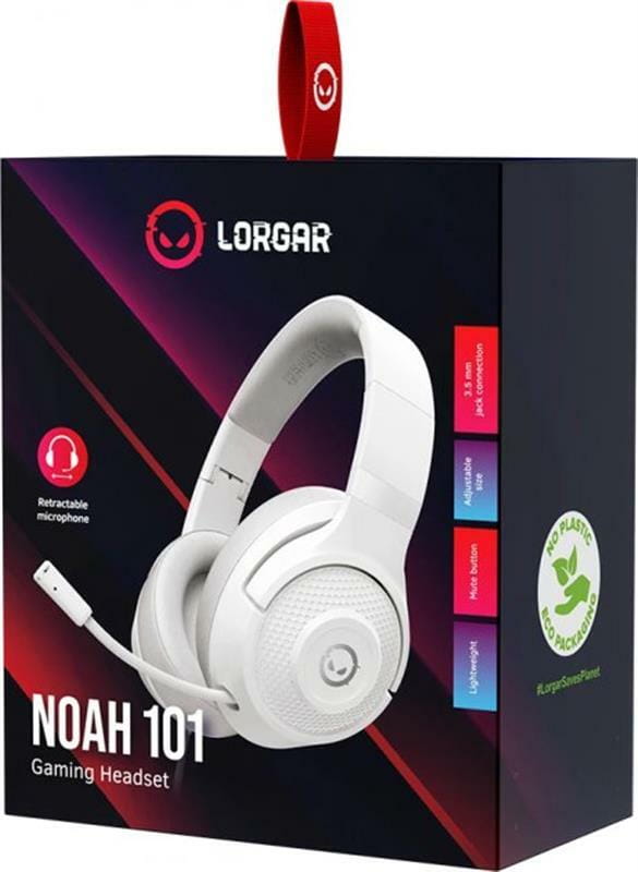 Гарнитура Canyon Lorgar Noah 101 Gaming 3.5 мм White (LRG-GHS101W)