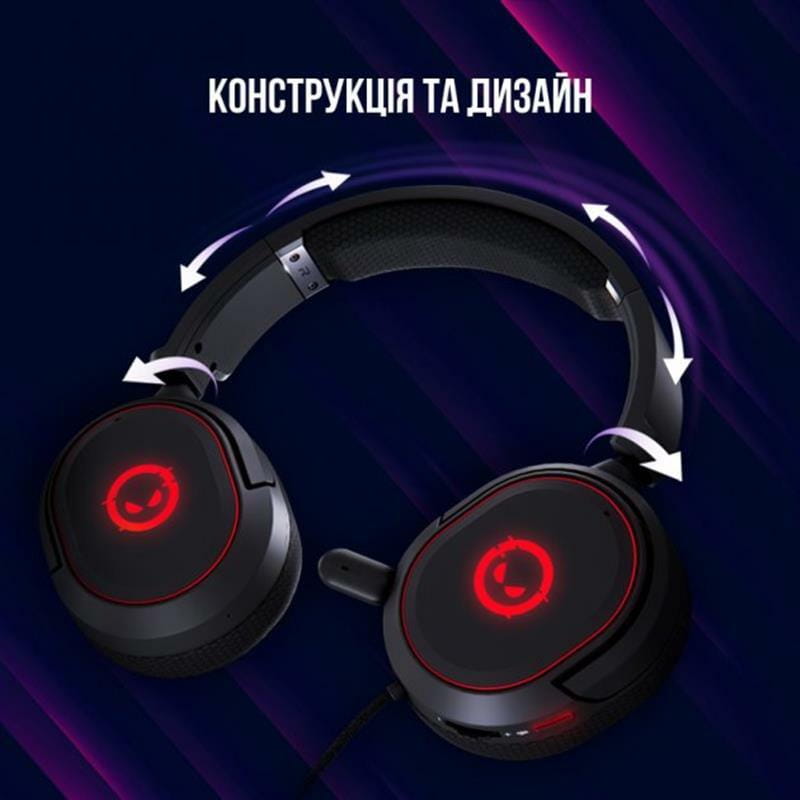 Гарнитура Canyon Lorgar Kaya 460 Gaming RGB USB Black (LRG-GHS460)