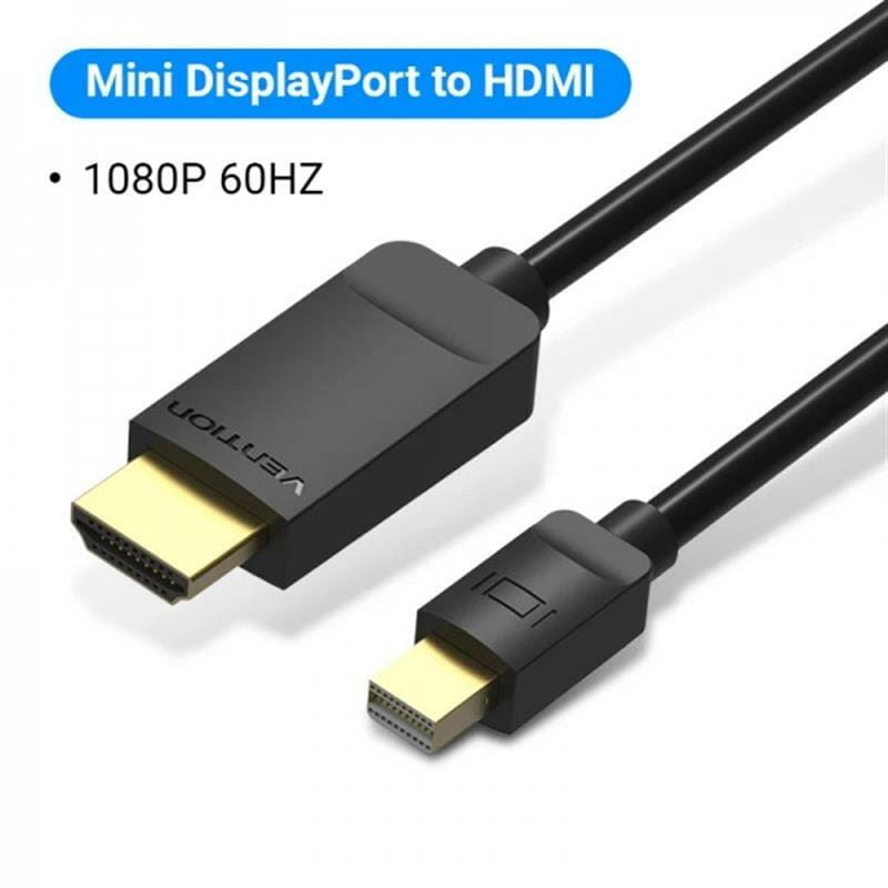 Кабель Vention MiniDisplayPort-HDMI, v1.4, 2 m, Black (HABBH)
