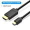 Фото - Кабель Vention MiniDisplayPort-HDMI, v1.4, 2 m, Black (HABBH) | click.ua