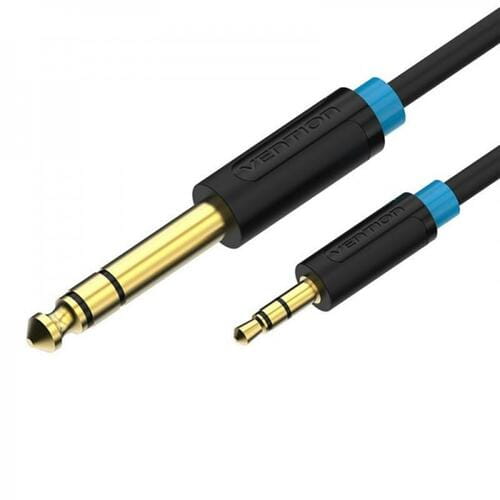 Photos - Cable (video, audio, USB) Vention Кабель  6.35 мм - 3.5 мм (M/M), 2 м, Black  BABBH (BABBH)