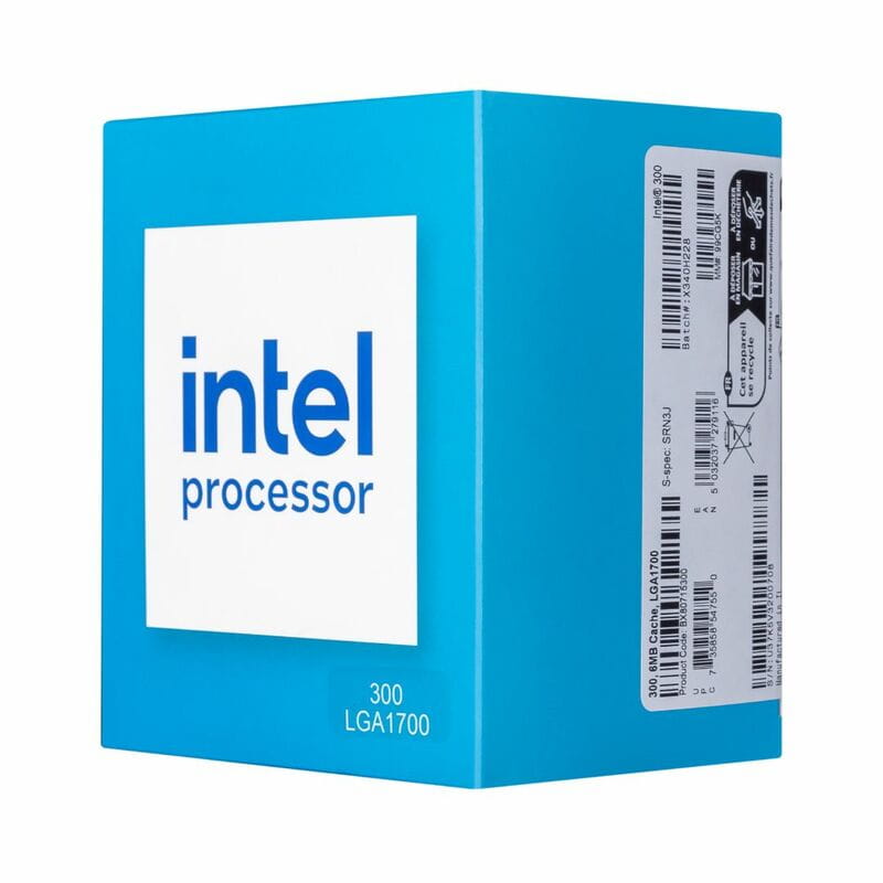 Процессор Intel 300 3.9GHz (6MB, Raptor Lake Refresh, 46W, S1700) Box (BX80715300)