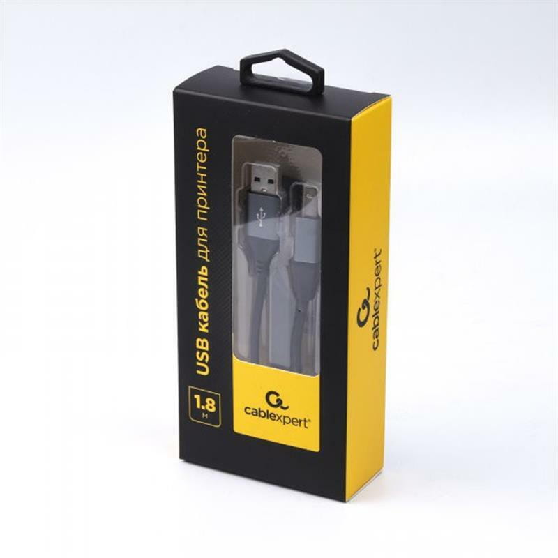Кабель Cablexpert USB - USB Type-B (M/M), 1.8 м, премиум, Black (CCBP-USB2-AMBM-6)