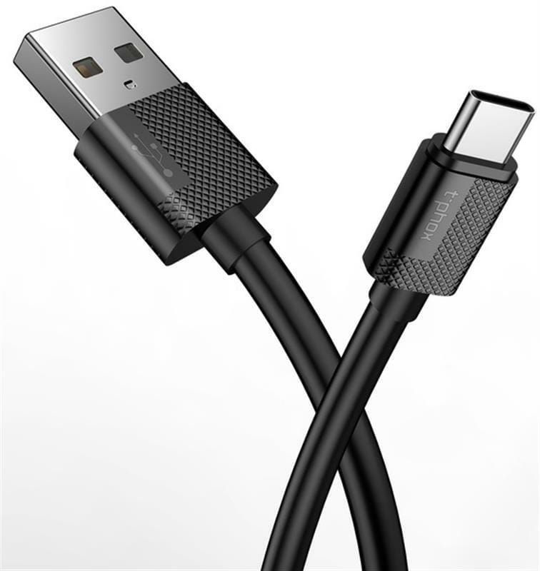 Кабель T-phox Nets T-C801 USB - USB Type-C (M/M), 0.3 м, Black (T-C801(0.3) Black)