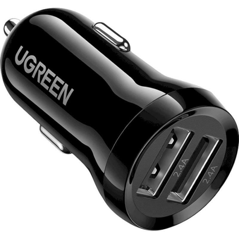 Автомобільний зарядний пристрій Ugreen ED018 Black, 2xUSB, 2.4 А, 24W (50875)