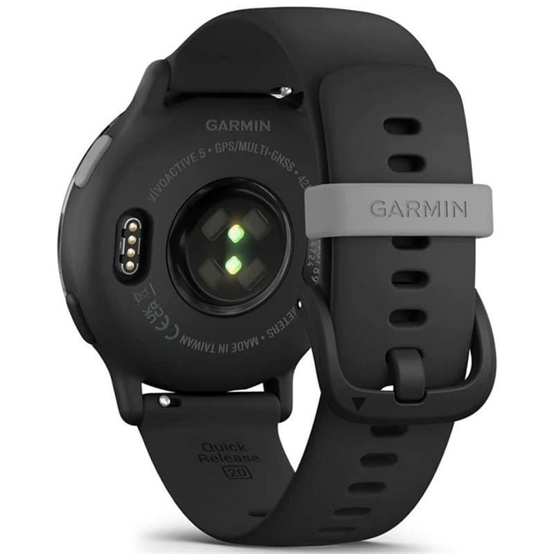 Смарт-часы Garmin Vivoactive 5 Slate Aluminum Bezel with Black Case and Silicone Band (010-02862-50)
