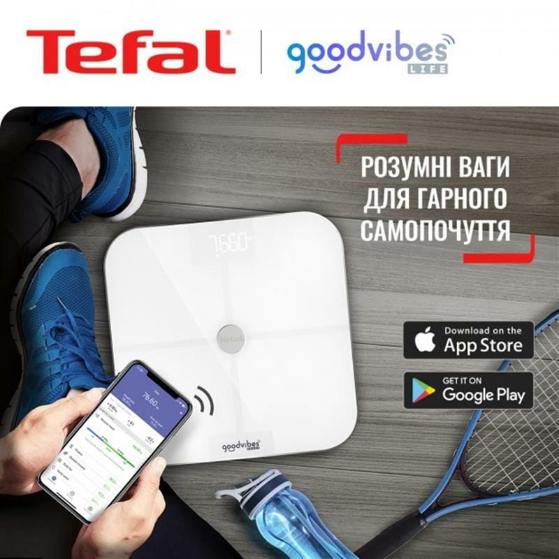 Весы напольные Tefal GoodVibes Sport BM9640S1