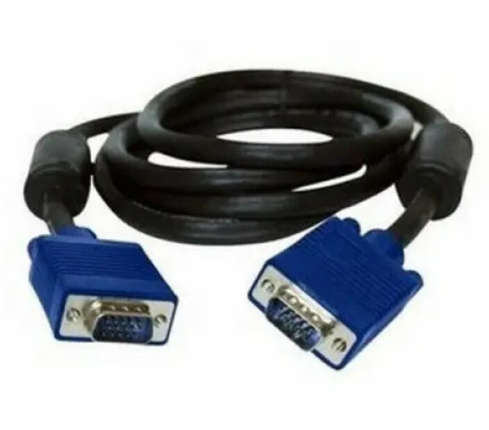 Кабель Gresso V4002 VGA - VGA (F/F), с 2-мя фер. кольцами, 5м, Black/Blue (2000700002289)