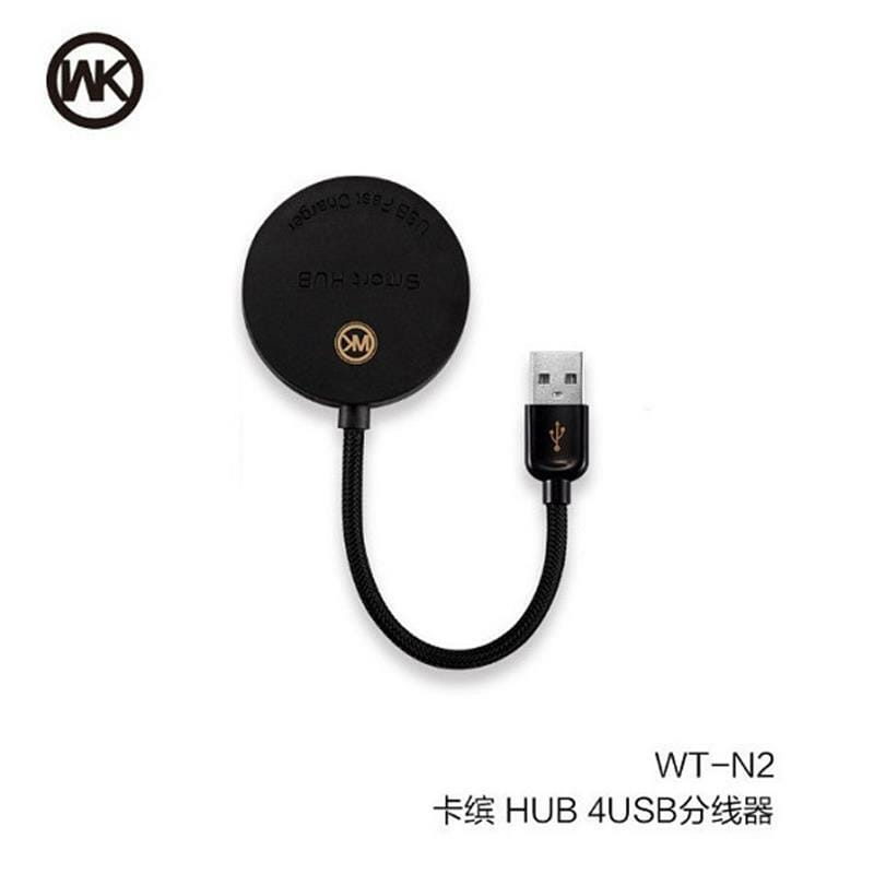 Концентратор USB 2.0 Remax WK Carbin WDC-033 4хUSB2.0 Black (6970349282242)