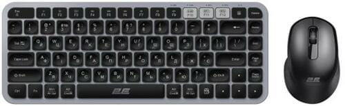 Фото - Клавиатура 2E Комплект  бездротовий  MK430 Grey/Black (-MK430WBGR (клавіатура, мишка)