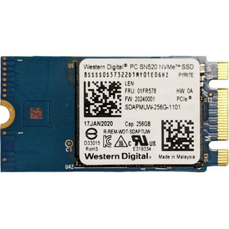 Накопичувач SSD  256GB WD PC SN520 M.2 2242 PCIe 3.0 x2 NVMe TLC (SDAPMUW-256G)