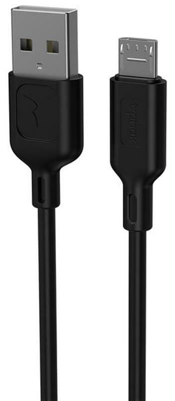 Кабель T-phox Fast T-M829 USB - micro USB (M/M), 3 А, 1.2 м, Black (T-M829 Black)