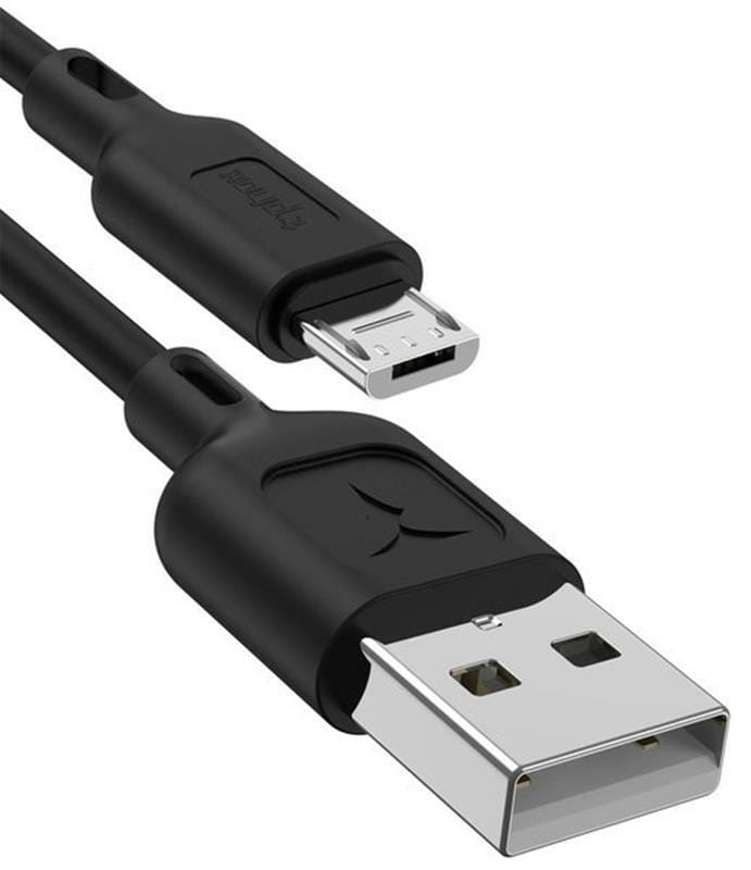 Кабель T-phox Fast T-M829 USB - micro USB (M/M), 3 А, 1.2 м, Black (T-M829 Black)