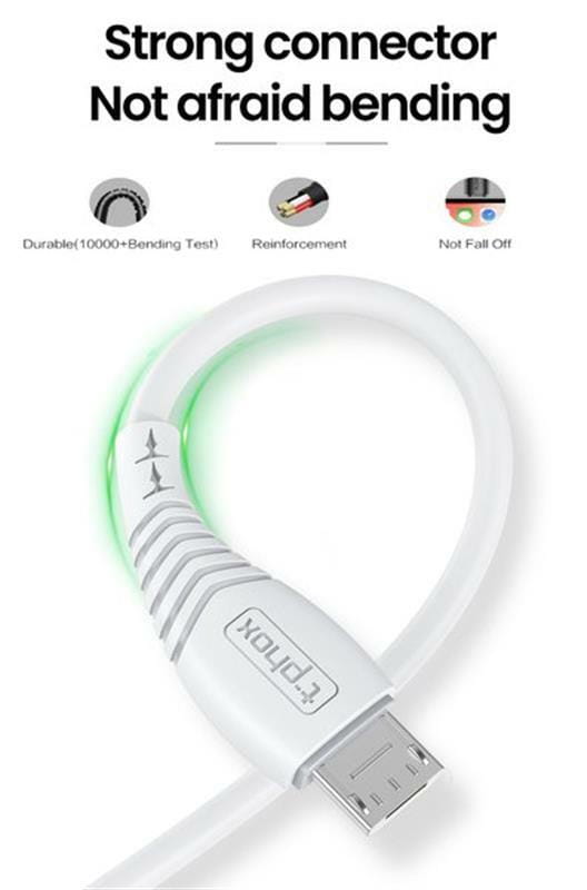 Кабель T-phox Nature T-M830 USB - micro USB (M/M), 3 А, 1.2 м, White (T-M830 White)