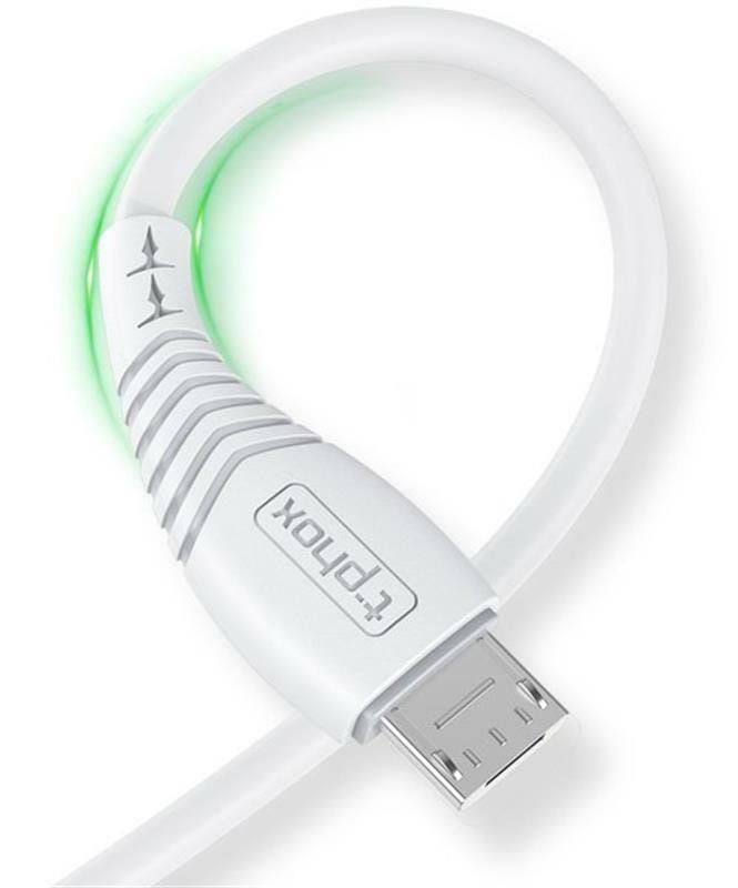 Кабель T-phox Nature T-M830 USB - micro USB (M/M), 3 А, 1.2 м, White (T-M830 White)