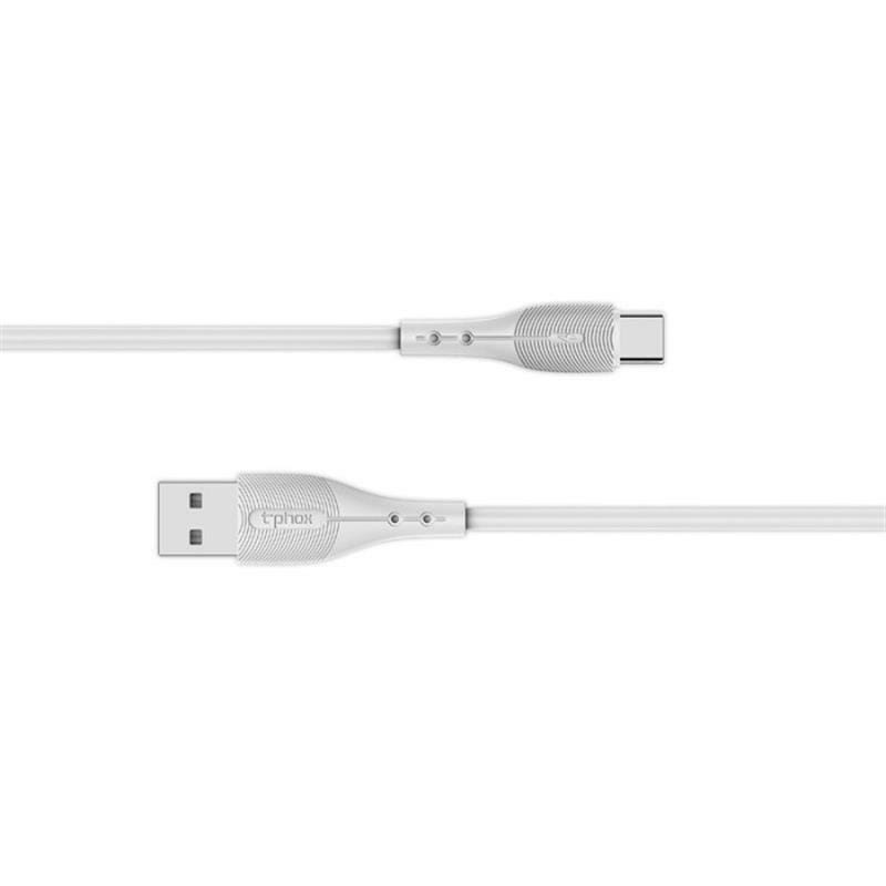 Кабель T-phox Wing T-C836 USB - USB Type-C (M/M), 3 A, 1 м, White (T-C836 White)