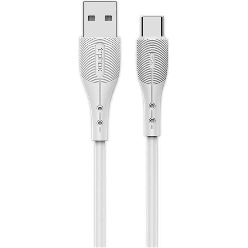 Кабель T-phox Wing T-C836 USB - USB Type-C (M/M), 3 A, 1 м, White (T-C836 White)