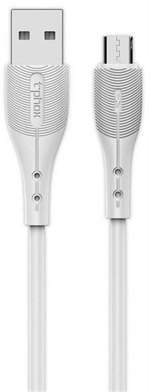 Кабель T-phox Wing T-M836 USB - micro USB (M/M), 3 A, 1 м, White (T-M836 White)