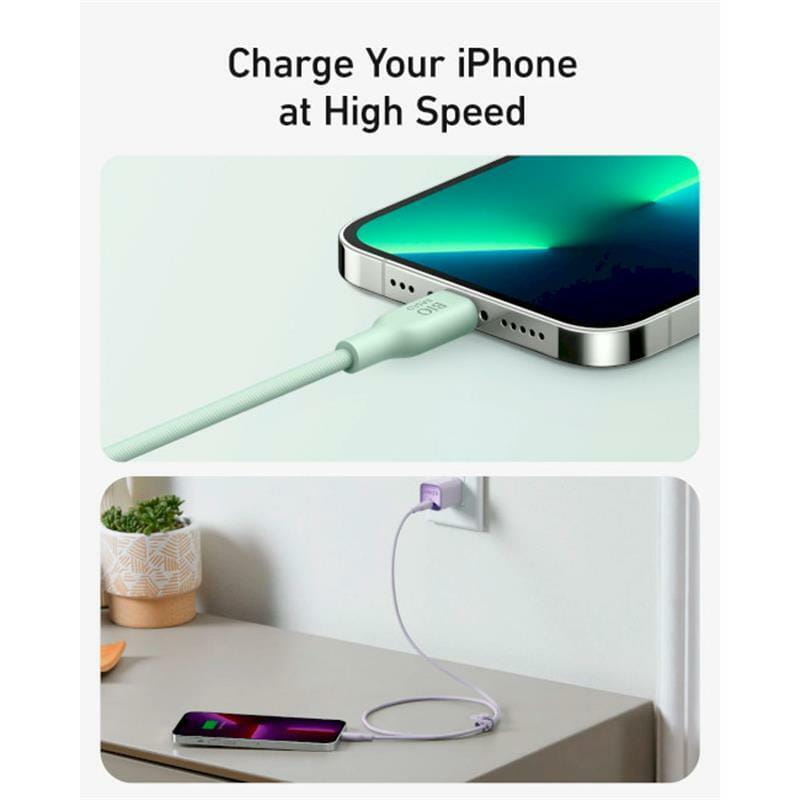 Кабель Anker 541 Bio-based USB Type-C - Lightning (M/M), 0.9 м, Green (A80A1G61)