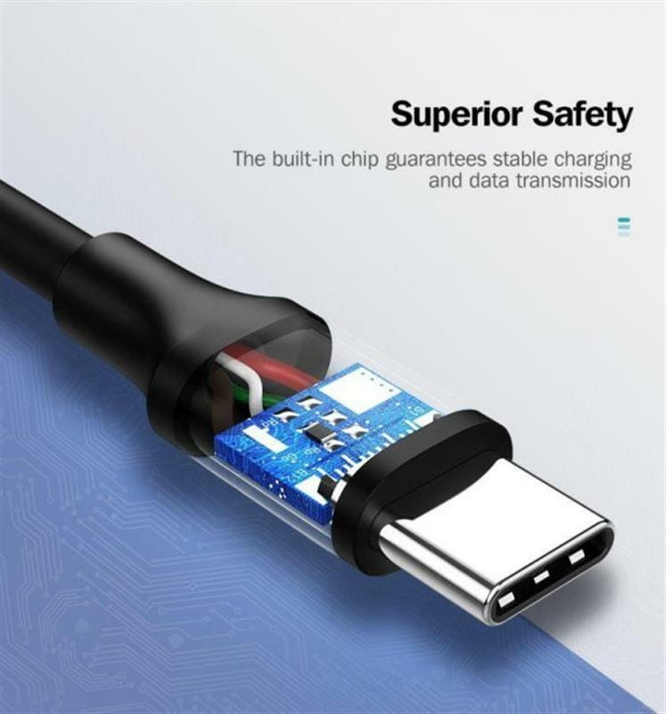Кабель Ugreen US286 USB Type-C - USB Type-C (M/M), QC 4.0, PD 60 W, 1.5 м, Black (50997)