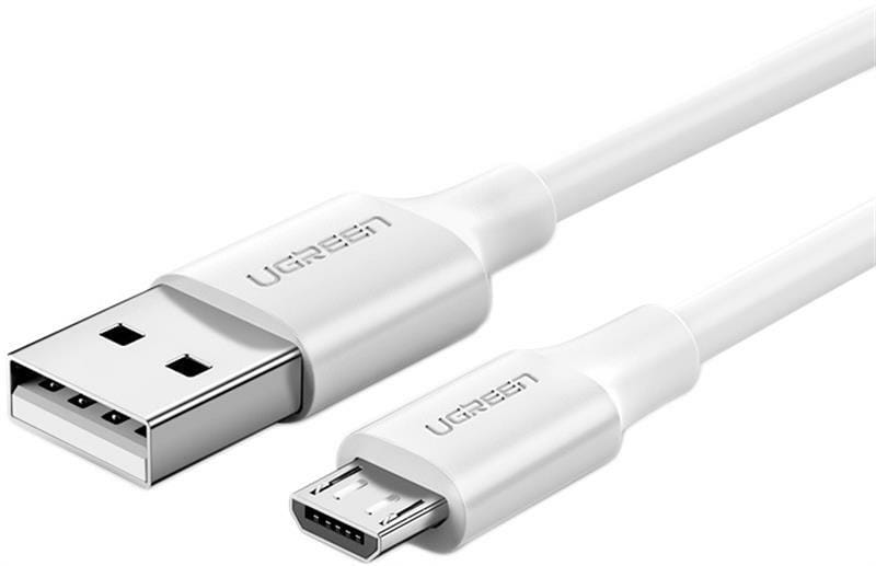 Кабель Ugreen US289 USB - micro USB (M/M), QC 3.0, 2 м, White (60143)