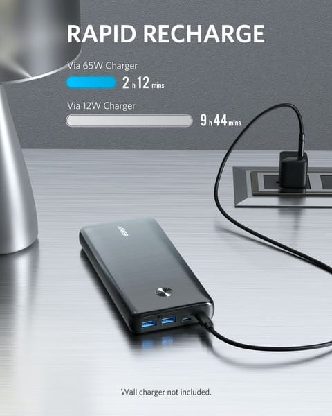 Универсальная мобильная батарея Anker PowerCore III Elite 25600 mAh 87W Black (A1291H11)