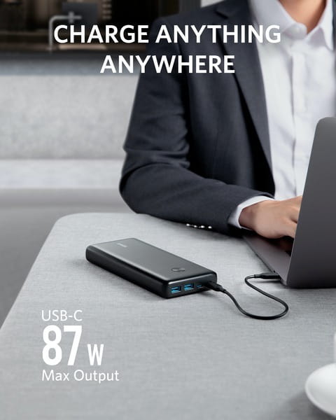 Универсальная мобильная батарея Anker PowerCore III Elite 25600 mAh 87W Black (A1291H11)