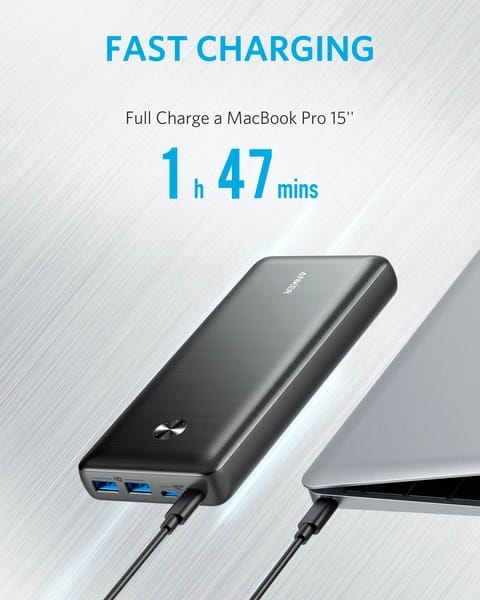 Универсальная мобильная батарея Anker PowerCore III Elite 25600 mAh 87W Black (A1291H11)