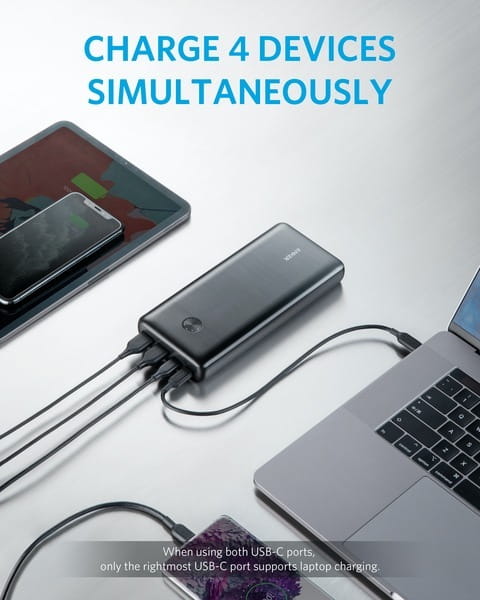 Универсальная мобильная батарея Anker PowerCore III Elite 25600 mAh 87W Black (A1291H11)