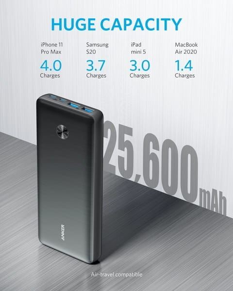 Универсальная мобильная батарея Anker PowerCore III Elite 25600 mAh 87W Black (A1291H11)
