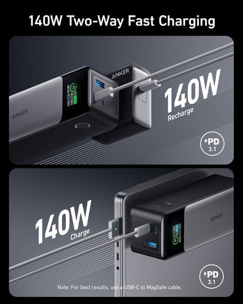Универсальная мобильная батарея Anker PowerCore 737 GaNPrime 24000 mAh 140W Black (A1289011)