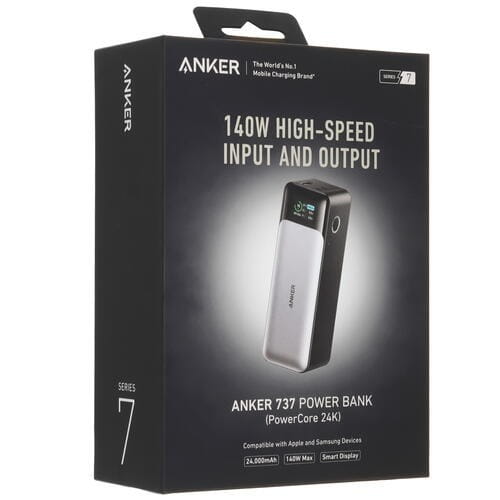 Универсальная мобильная батарея Anker PowerCore 737 GaNPrime 24000 mAh 140W Black (A1289011)