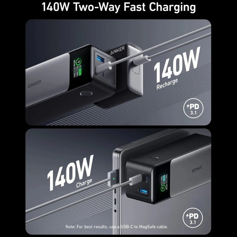 Универсальная мобильная батарея Anker PowerCore 737 GaNPrime 24000 mAh 140W Black (A1289011)