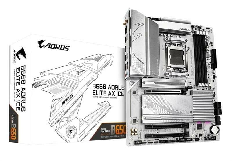Материнська плата Gigabyte B650 Aorus Elite AX Ice Socket AM5