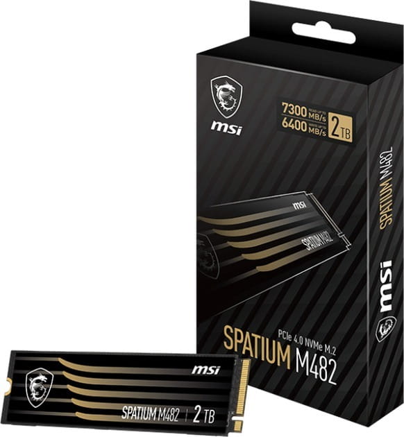 Накопитель SSD 2TB MSI Spatium M482 M.2 2280 PCIe 4.0 x4 NVMe 3D NAND TLC (S78-440Q730-P83)