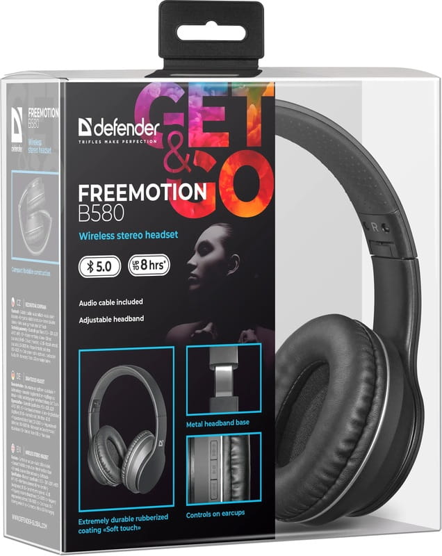 Bluetooth-гарнитура Defender FreeMotion B580 Black (63580)