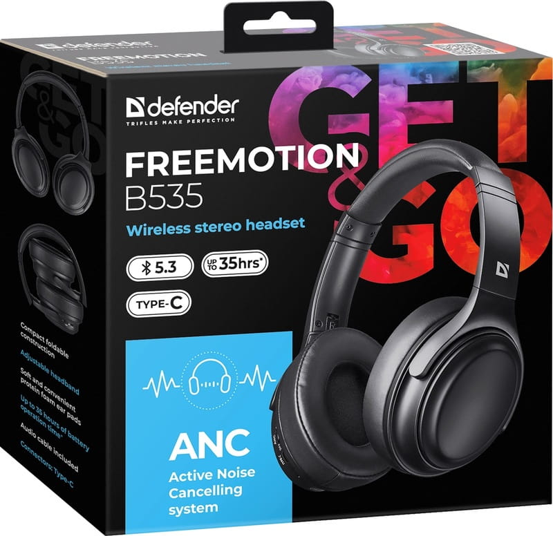 Bluetooth-гарнітура Defender FreeMotion B535 Black (63535)
