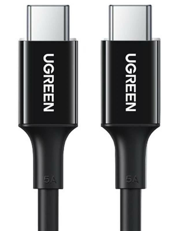 Кабель Ugreen US300 USB Type-C - USB Type-C (M/M), QC 4.0, 5 А, 100 W, 1 м, Black (80371)