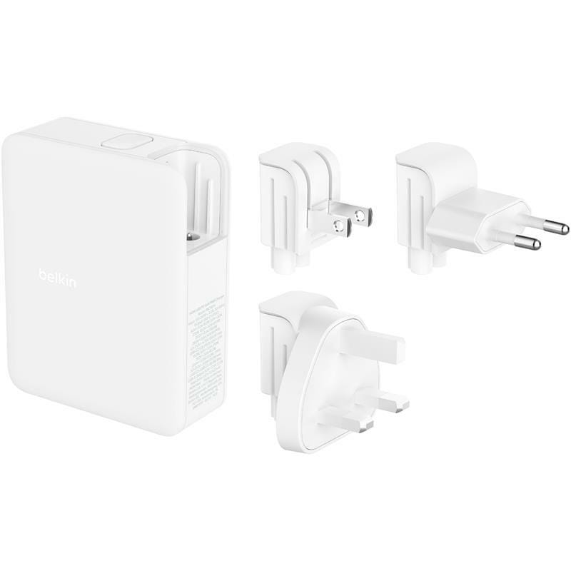 Мережевий зарядний пристрій Belkin Boost Up Charge Pro 140W 3хUSB-C + USB GaN PD PPS White (WCH014BTWH)