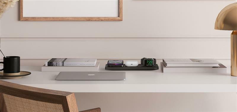 Беспроводное зарядное устройство Belkin Boost Up Charge Pro 3-in-1 Wireless Charging Pad with MagSafe Black (WIZ016VFBK)