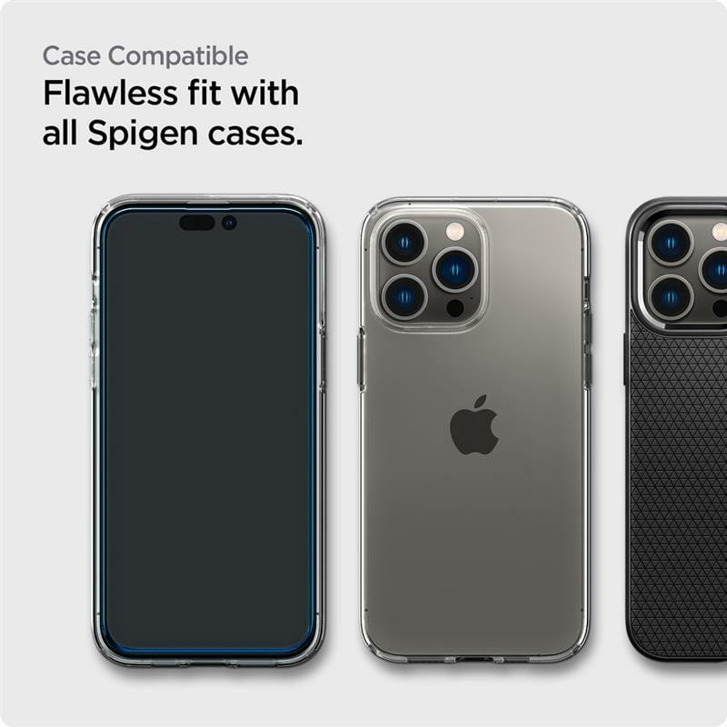 Захисне скло Spigen Glas.tR AlignMaster FC для Apple iPhone 14 Pro Max, Black, 2шт (AGL05204)